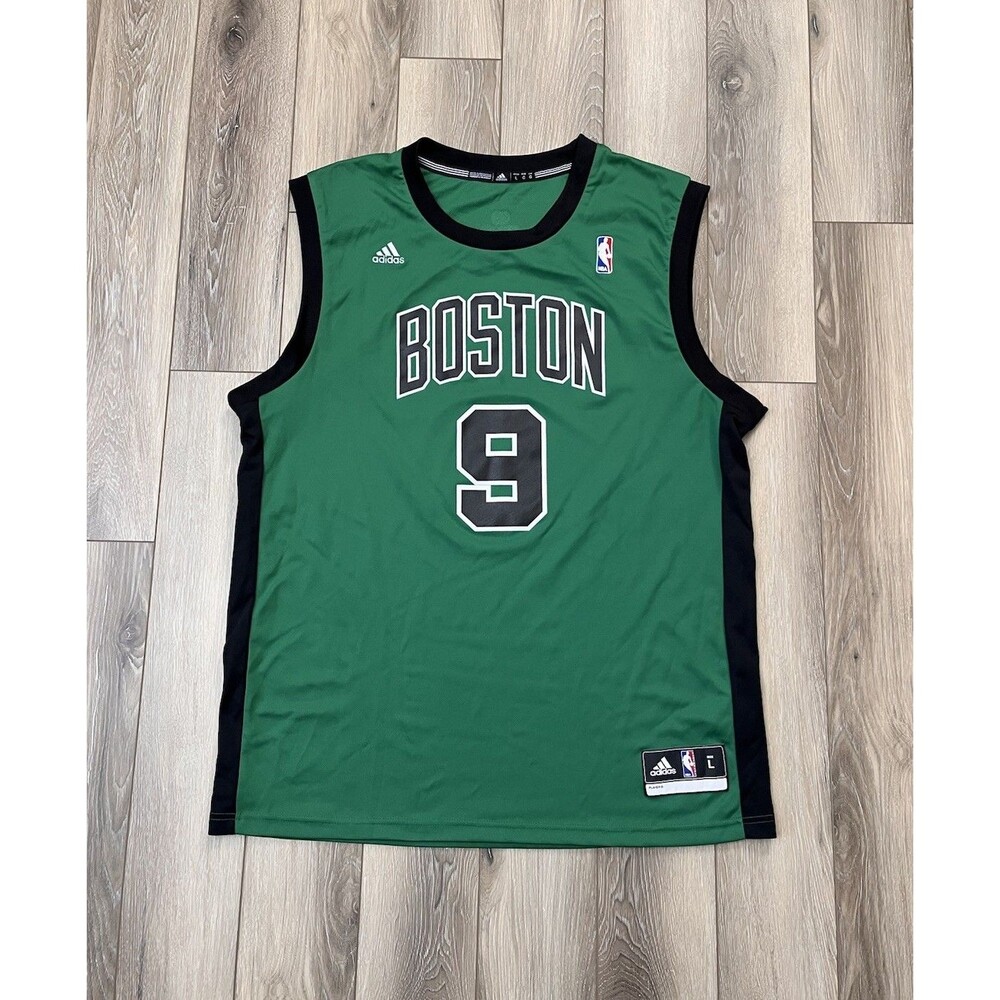 Boston Celtics Green Jersey #9 Rajon Rondo Mens Size Large Adidas NBA Basketball